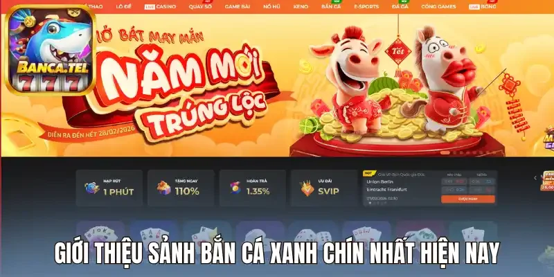 Giới thiệu sảnh bắn cá xanh chín nhất hiện nay